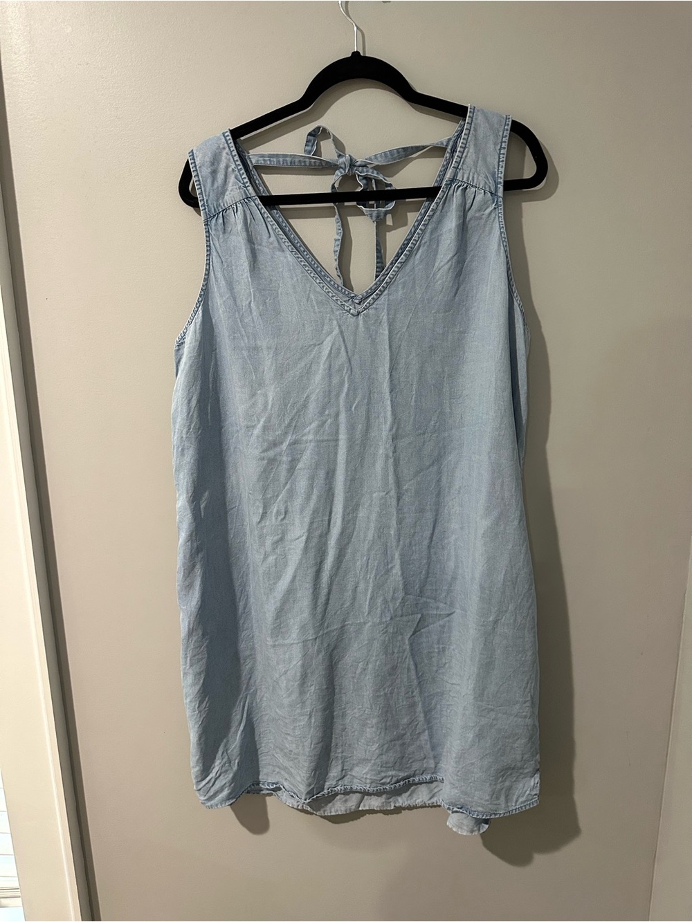 GAP Light Blue Sleeveless Tie-Back Dress